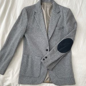 Vintage herringbone blazer (navy/gray)